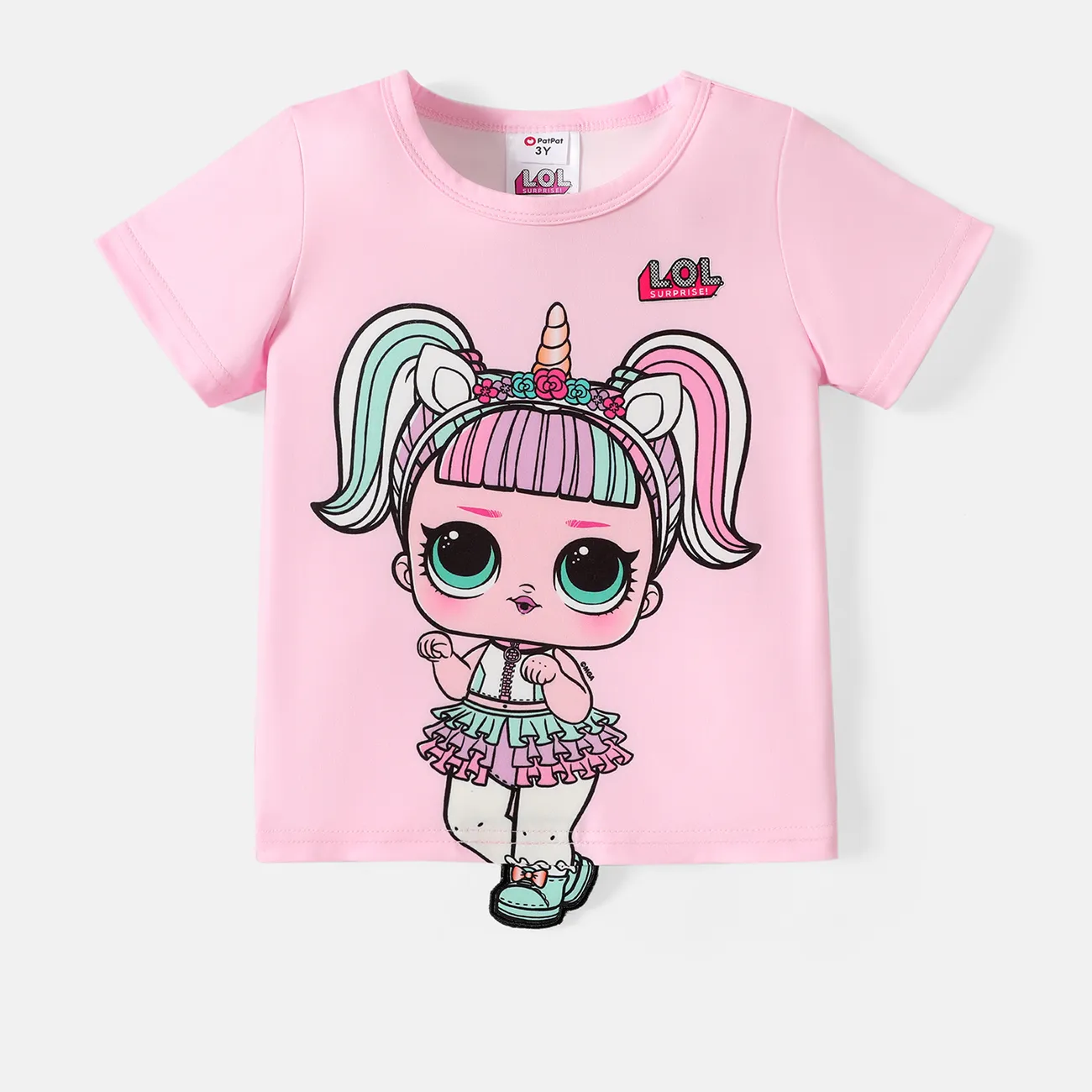 L.O.L. SURPRISE! Toddler/Kid Girl Character Print Short-sleeve Tee Pink big image 1