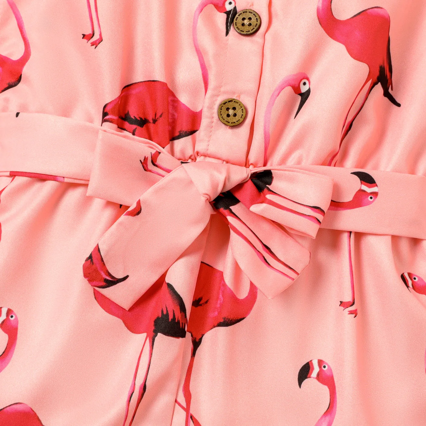 2 unidades Criança Menina Manga cava Bonito Flamingo Macacão  image 4