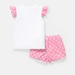 Looney Tunes 2pcs Toddler Girl Cotton Flutter-sleeve Tee and Naia Polka dots Shorts Set  image 5