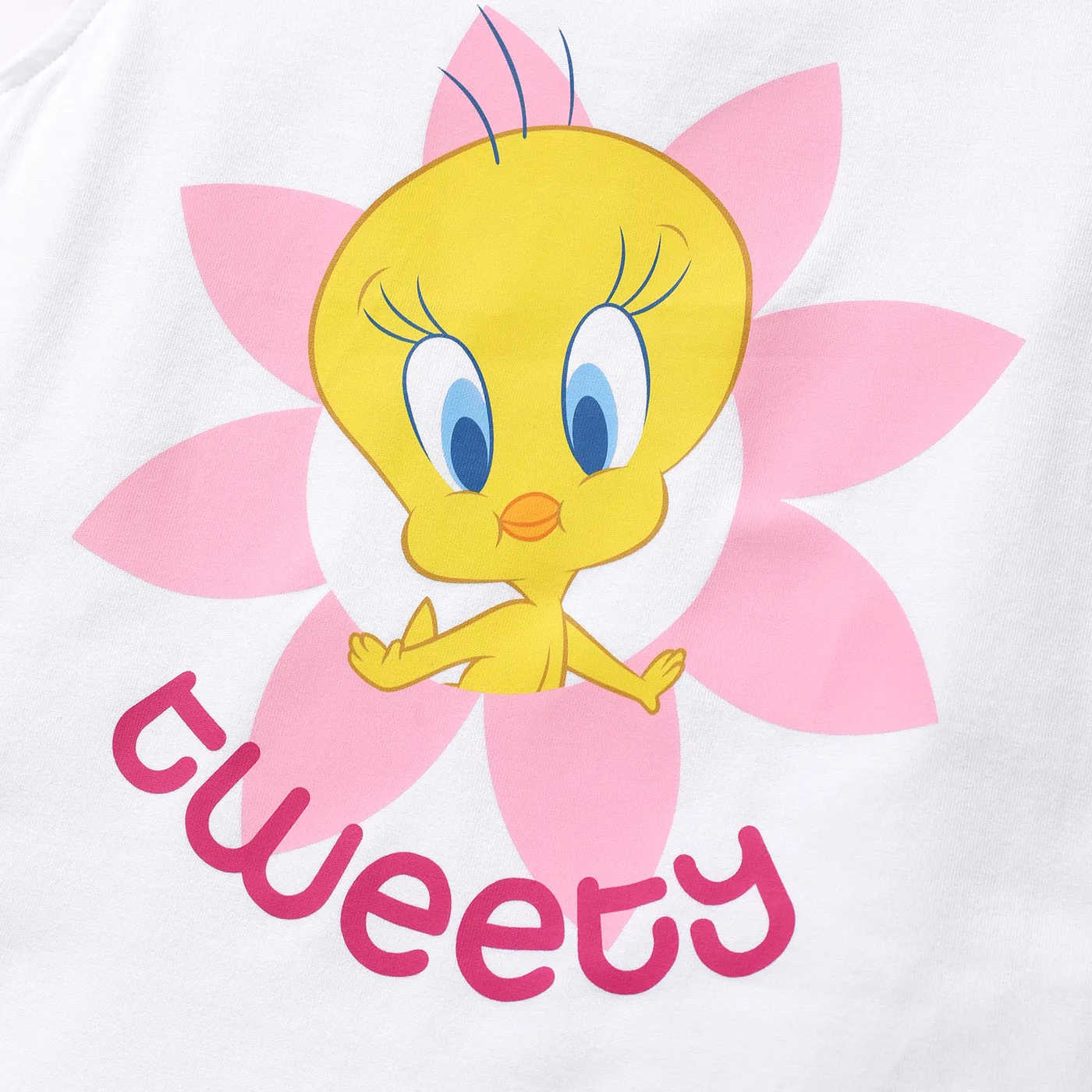 Looney Tunes 2pcs Toddler Girl Cotton Flutter-sleeve Tee and Naia Polka dots Shorts Set  image 3