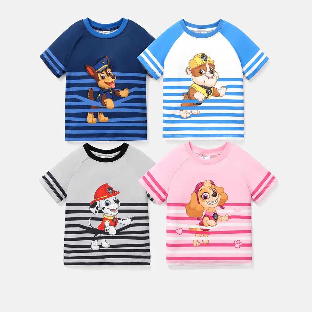 PAW Patrol Toddler Boy/Girl Naia Striped Short-sleeve Cotton Tee big image 8