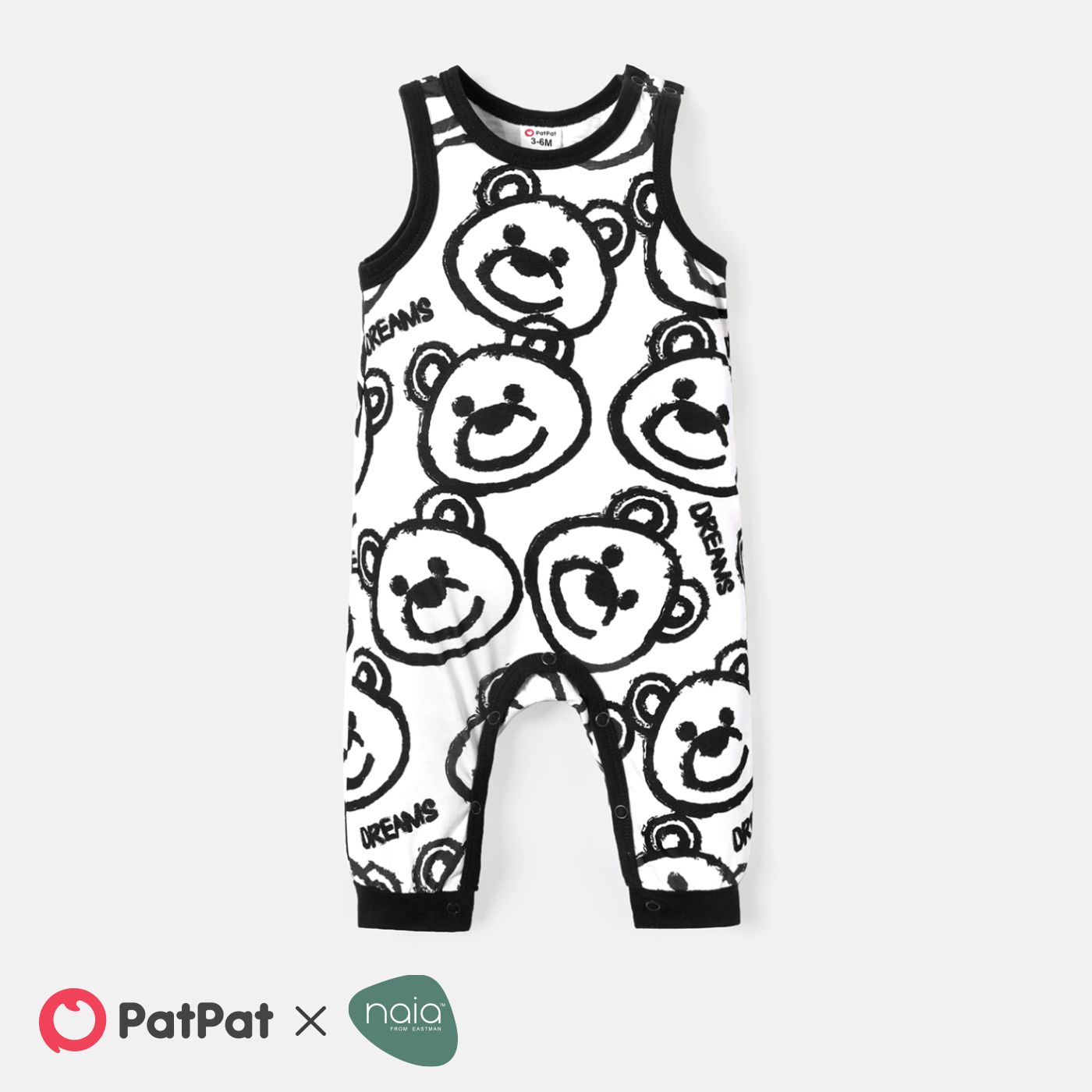 

Baby Boy Bear Print Sleeveless Naia™ Jumpsuit