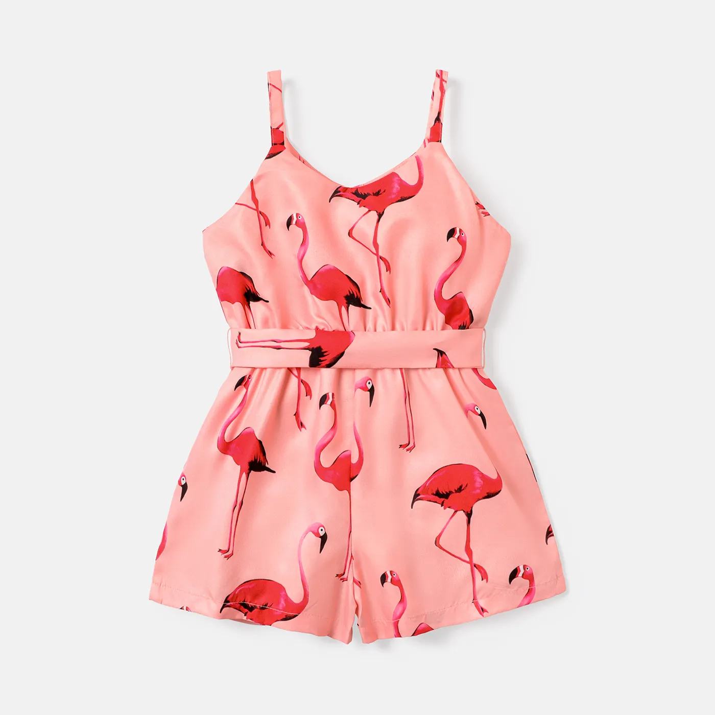 2 unidades Criança Menina Manga cava Bonito Flamingo Macacão  image 2
