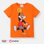 Looney Tunes Kid Boy Character Print Short-sleeve Cotton Tee Orange
