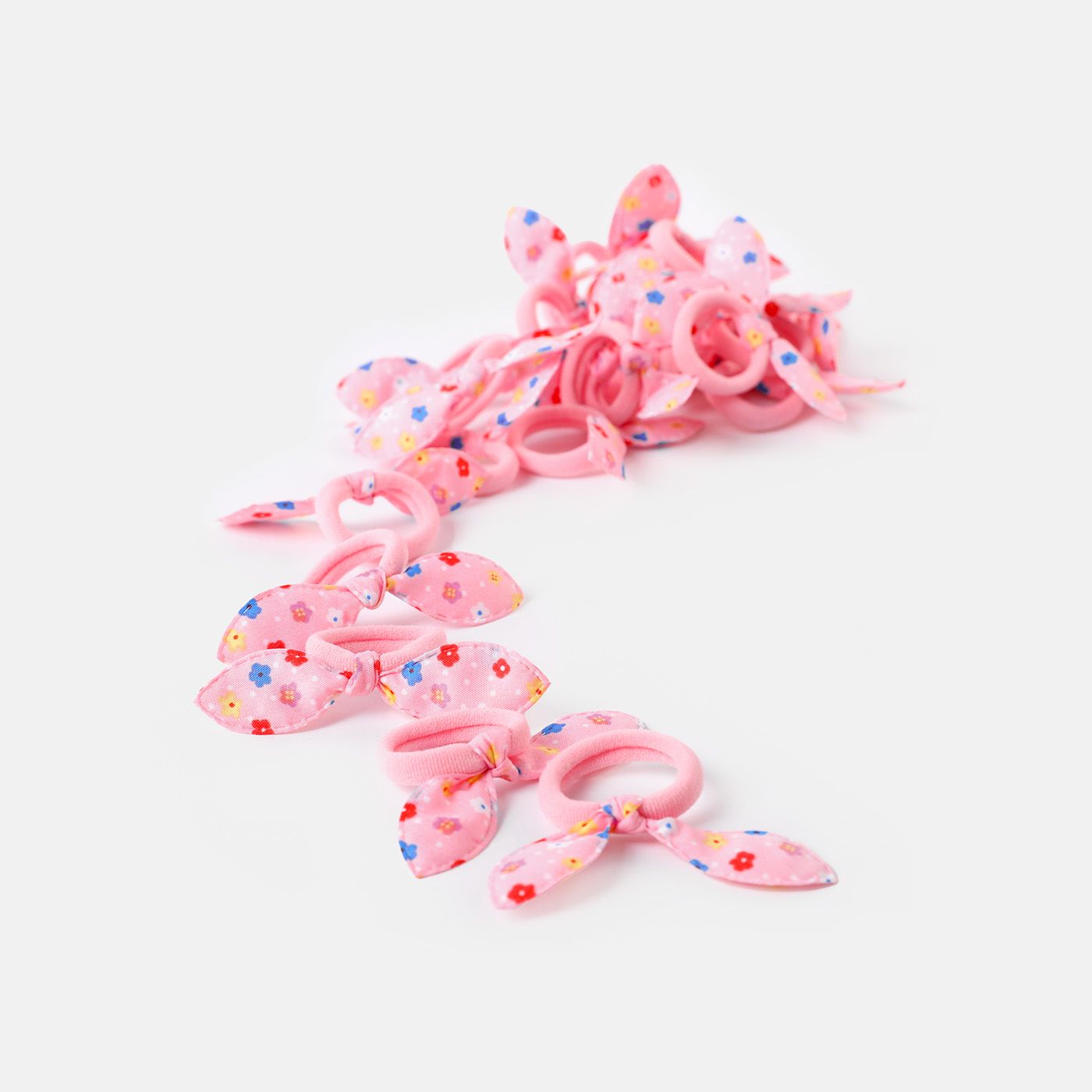 

20-pack Random Color Bunny Ear Hair Ties for Girls