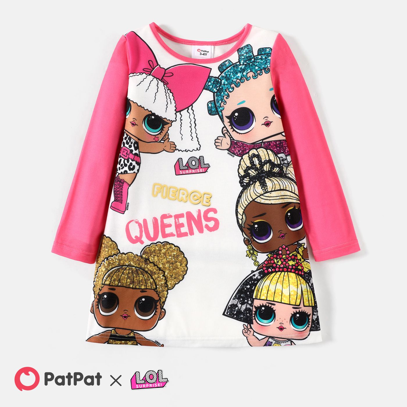 

L.O.L. SURPRISE! Toddler Girl Letter Character Print Long-sleeve Dress