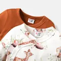 2-Pack Baby Girl Long-sleeve Solid Cotton and Allover Deer Print Naia™ Rompers Set  image 5
