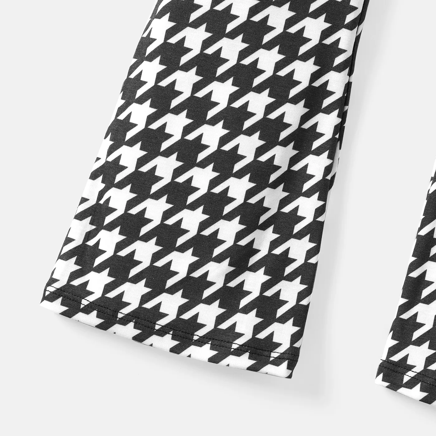 L.O.L. SURPRISE! 2pcs Kid Girl Character Print Hoodie Sweatshirt and Houndstooth Flared Pants Set BlackandWhite image 4