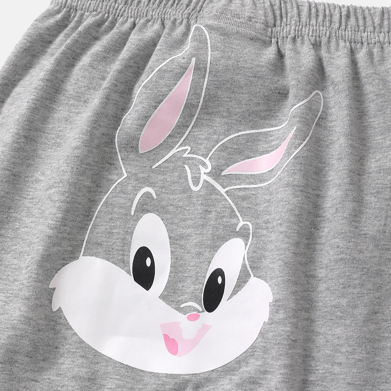 Looney Tunes Baby Boy/Girl Cartoon Animal Print Cotton Sweatpants Flecked Grey big image 1
