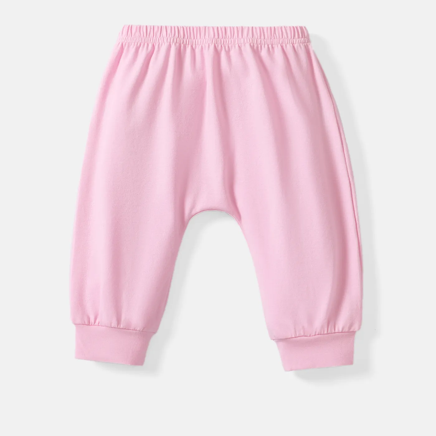 Looney Tunes Baby Boy/Girl Cartoon Animal Print Cotton Sweatpants Light Pink image 5