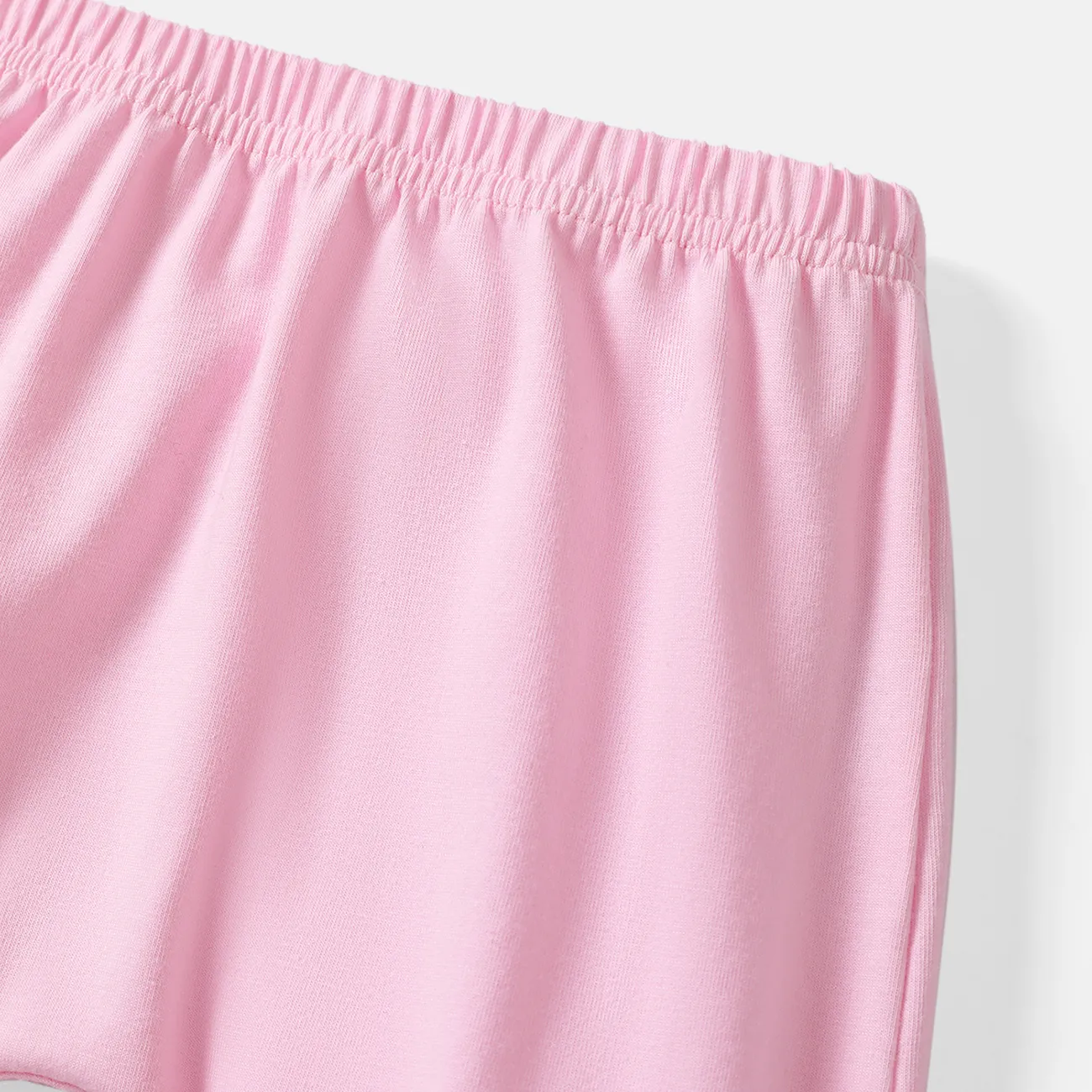 Looney Tunes Baby Boy/Girl Cartoon Animal Print Cotton Sweatpants Light Pink big image 1