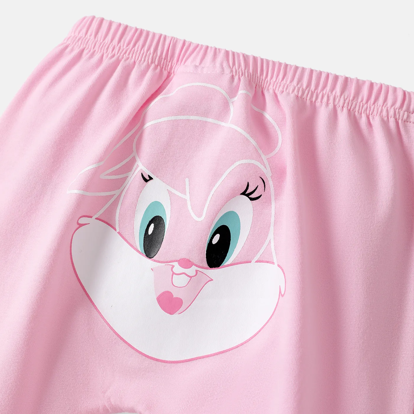 Looney Tunes Baby Boy/Girl Cartoon Animal Print Cotton Sweatpants Light Pink image 2