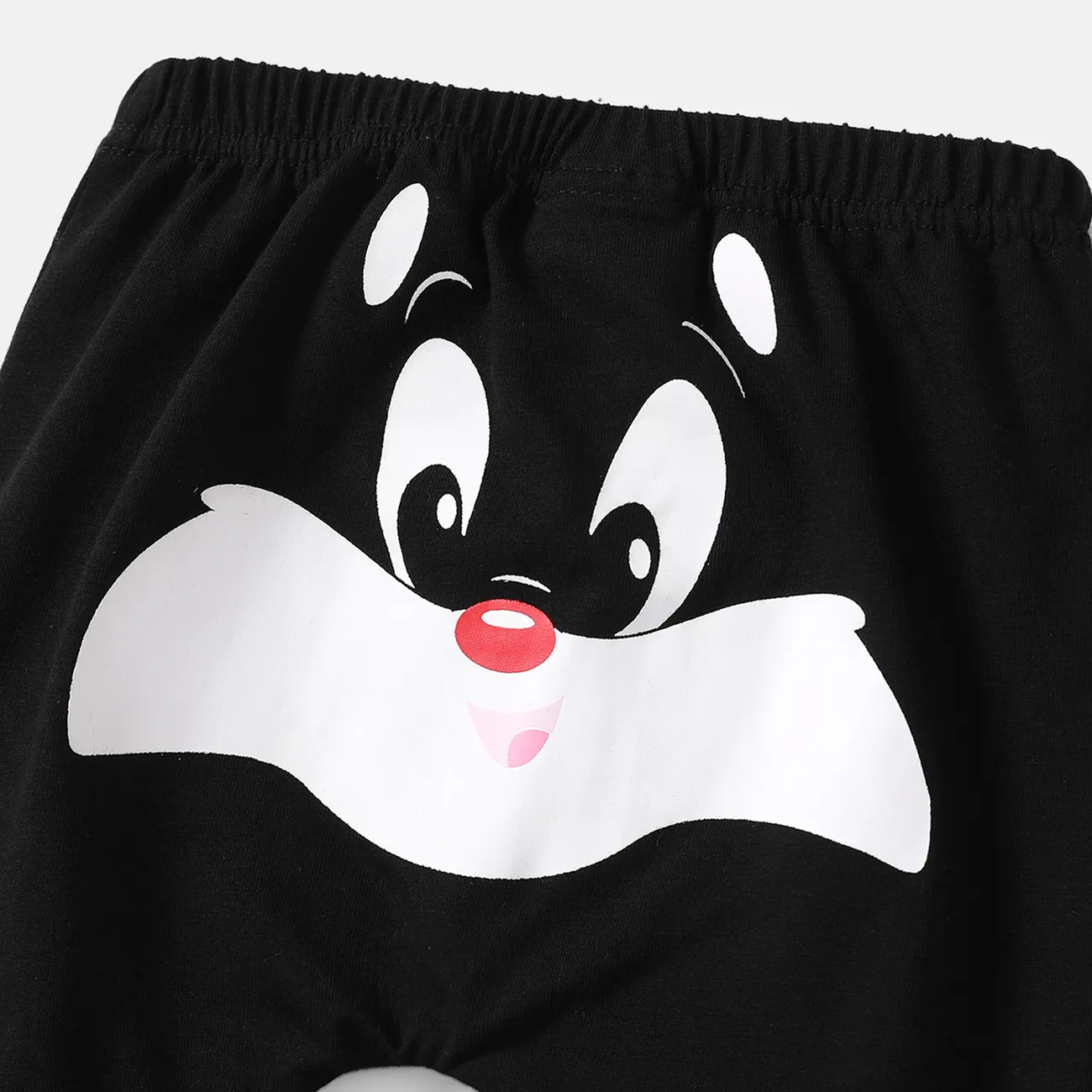 Looney Tunes Baby Boy/Girl Cartoon Animal Print Cotton Sweatpants Black big image 1