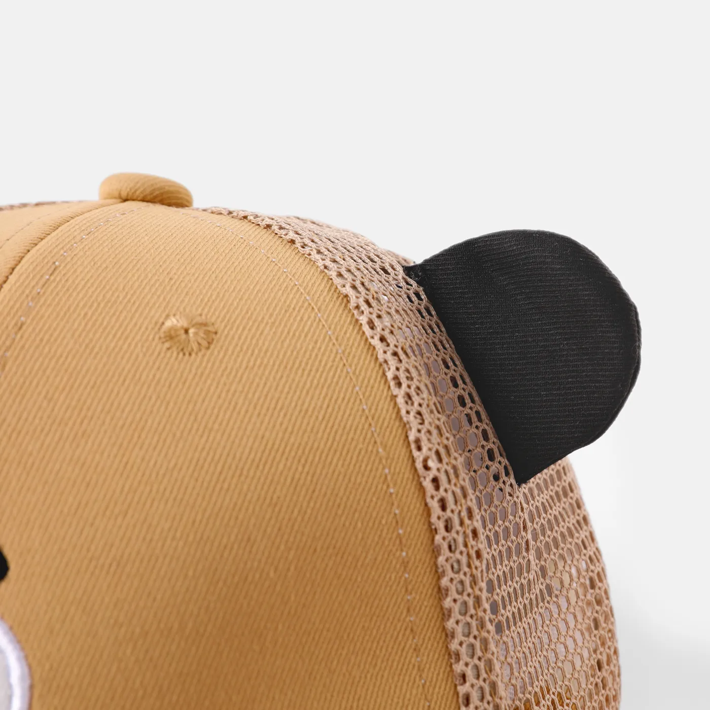 Toddler / Kid Cute Cartoon Little Bear Trucker Hat (The style of the hat adjustment buckle is random) Khaki image 4