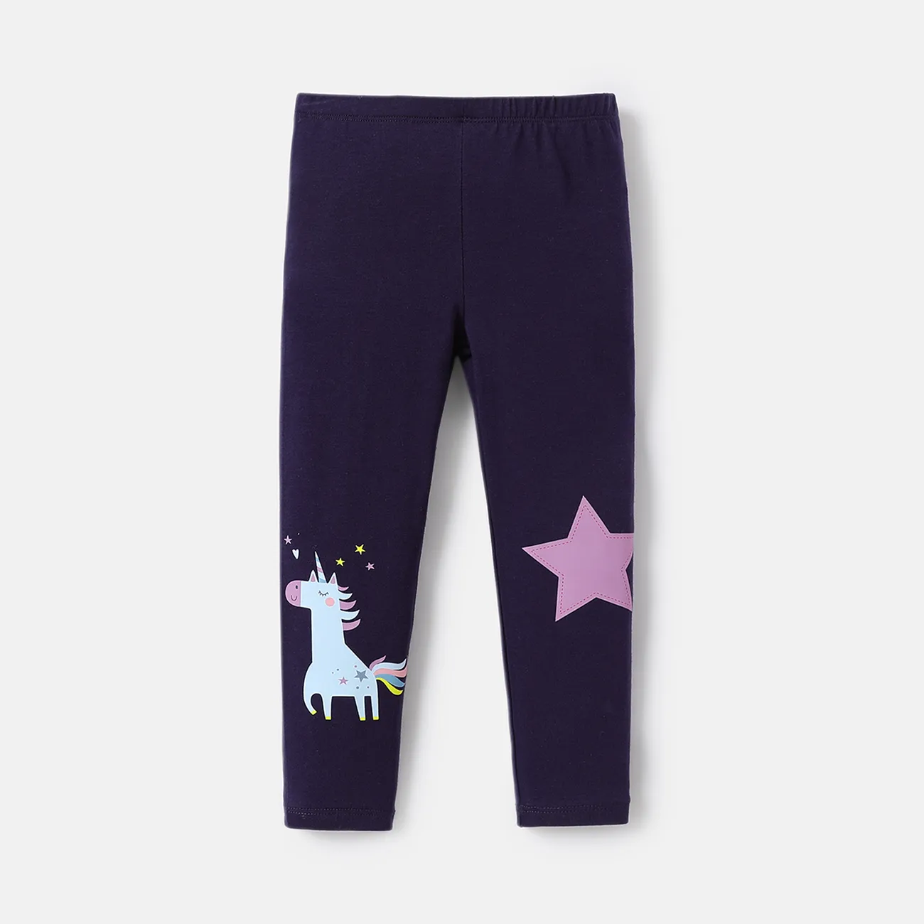 Naia Toddler Girl Unicorn Print/Stripe Leggings blueblack big image 1