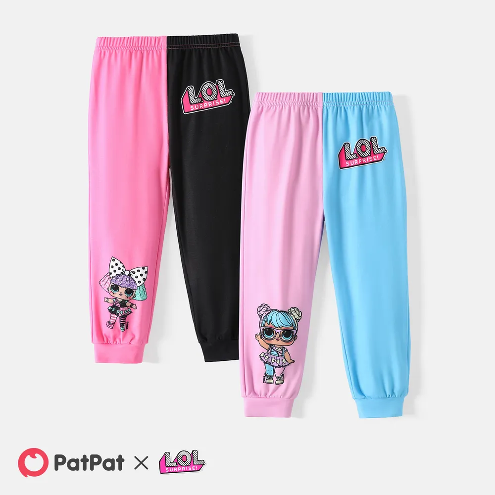 L.O.L. SURPRISE! Toddler Girl Letter Print Colorblock Elasticized Pants big image 6