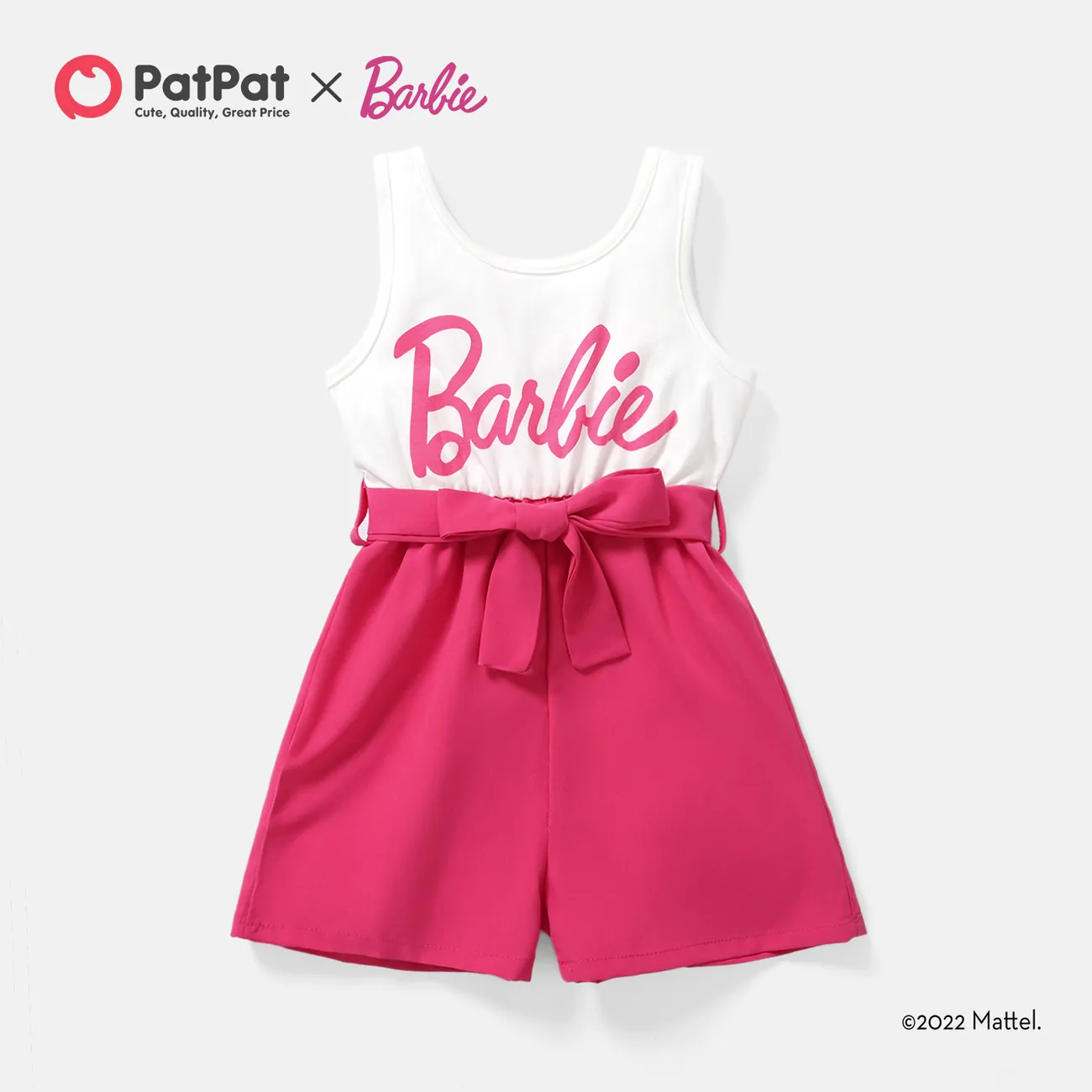 Barbie 無袖 套裝 媽咪寶寶裝 白色 big image 1