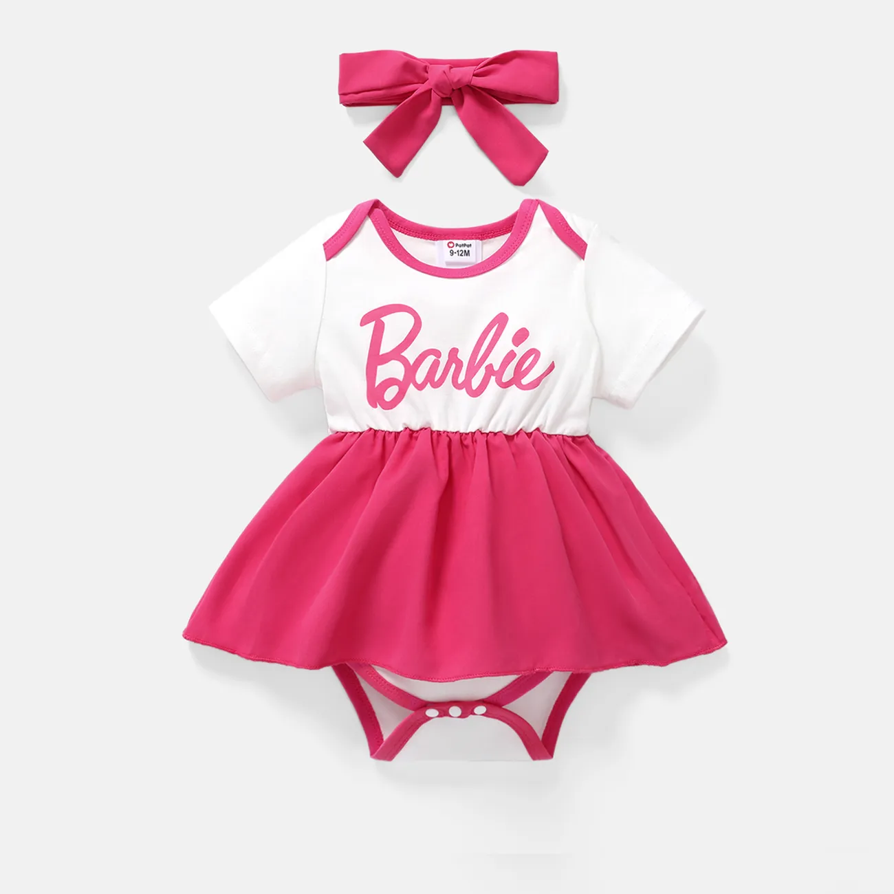 Barbie Ärmellos Baby-Overalls Mama und ich weiß big image 1