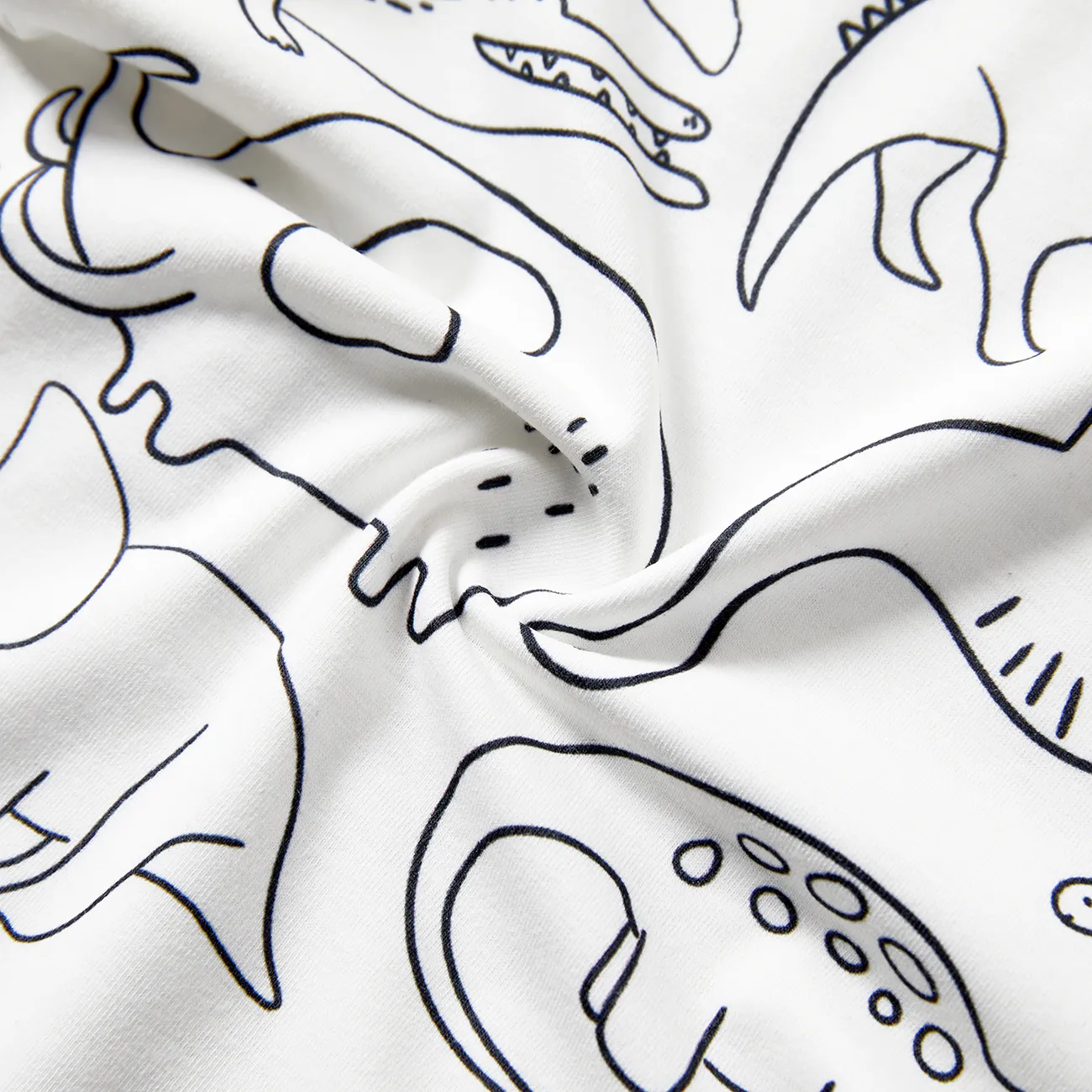 Naia Baby Boy Dinosaur/Letter Print/Blue Short-sleeve Rompers White big image 1