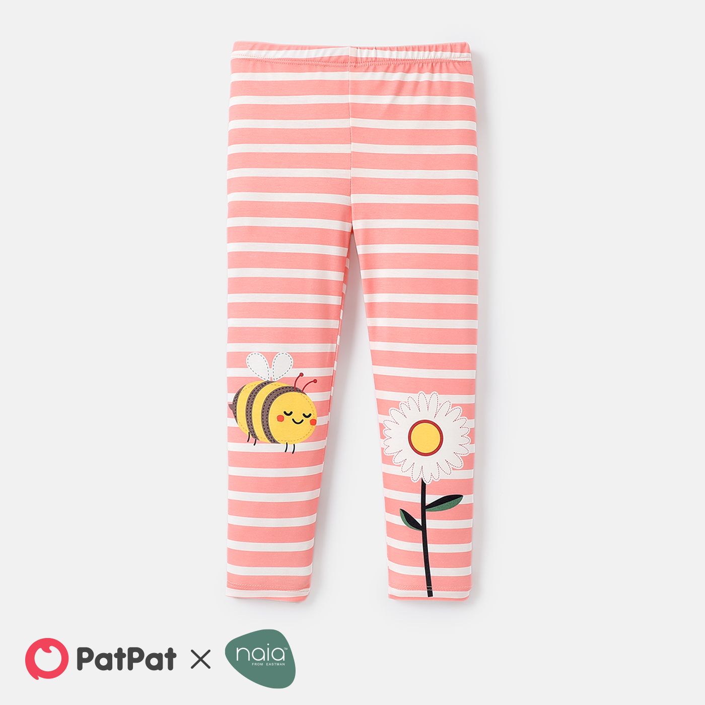 Leggings à Rayures/imprimés De Licorne Pour Toute-petite Fille