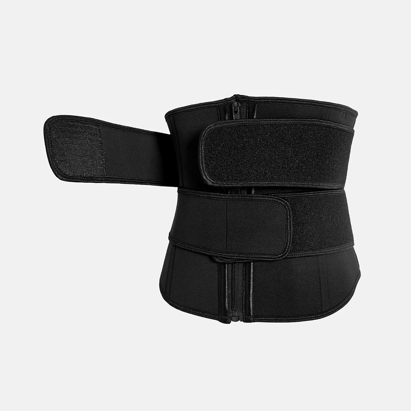 Women Sweat Waist Trainer Underbust Corset Trimmer Double Shaper Belt Workout Sport Girdle Black image 3