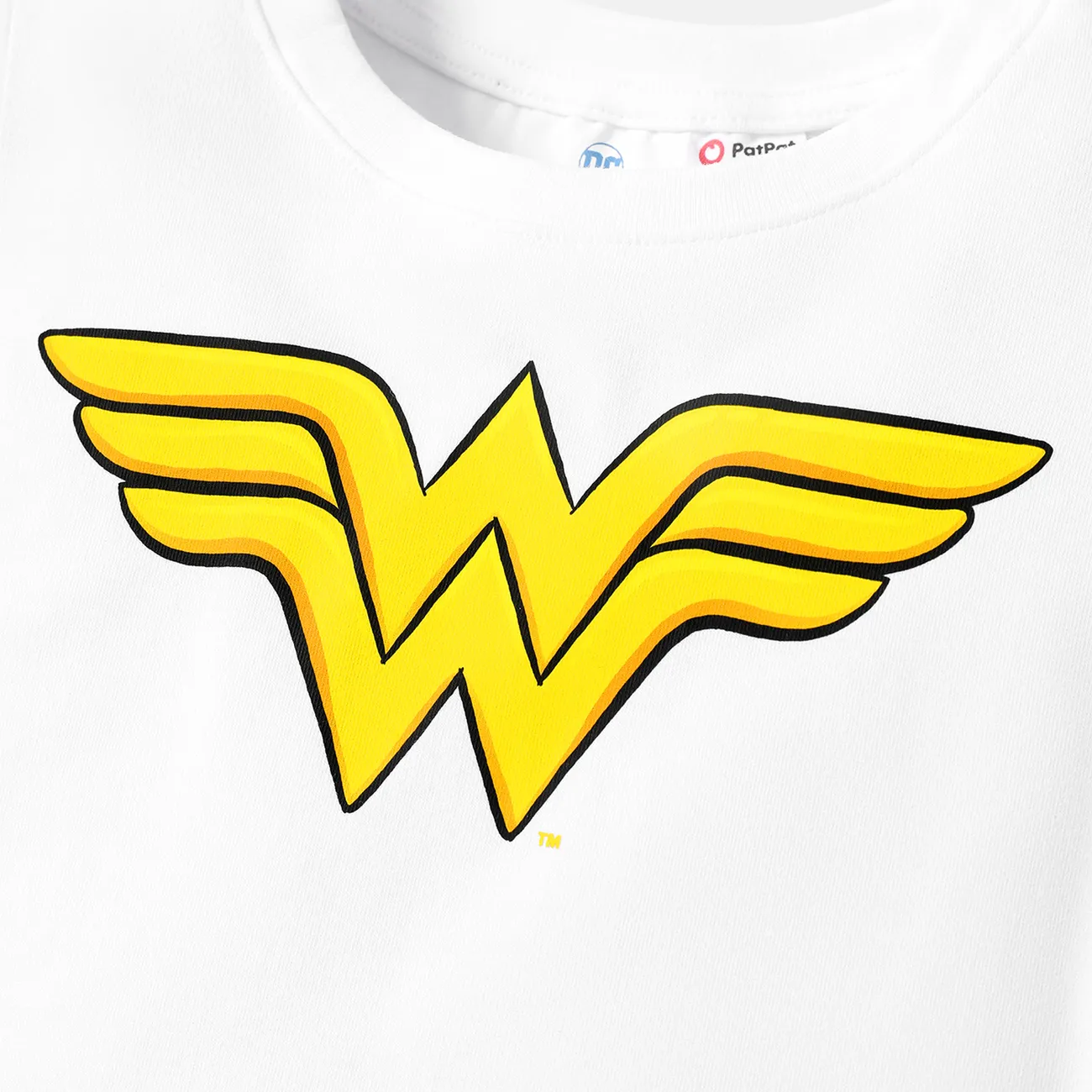 Justice League Toddler Boy Logo Print Short-sleeve Cotton Tee White big image 1
