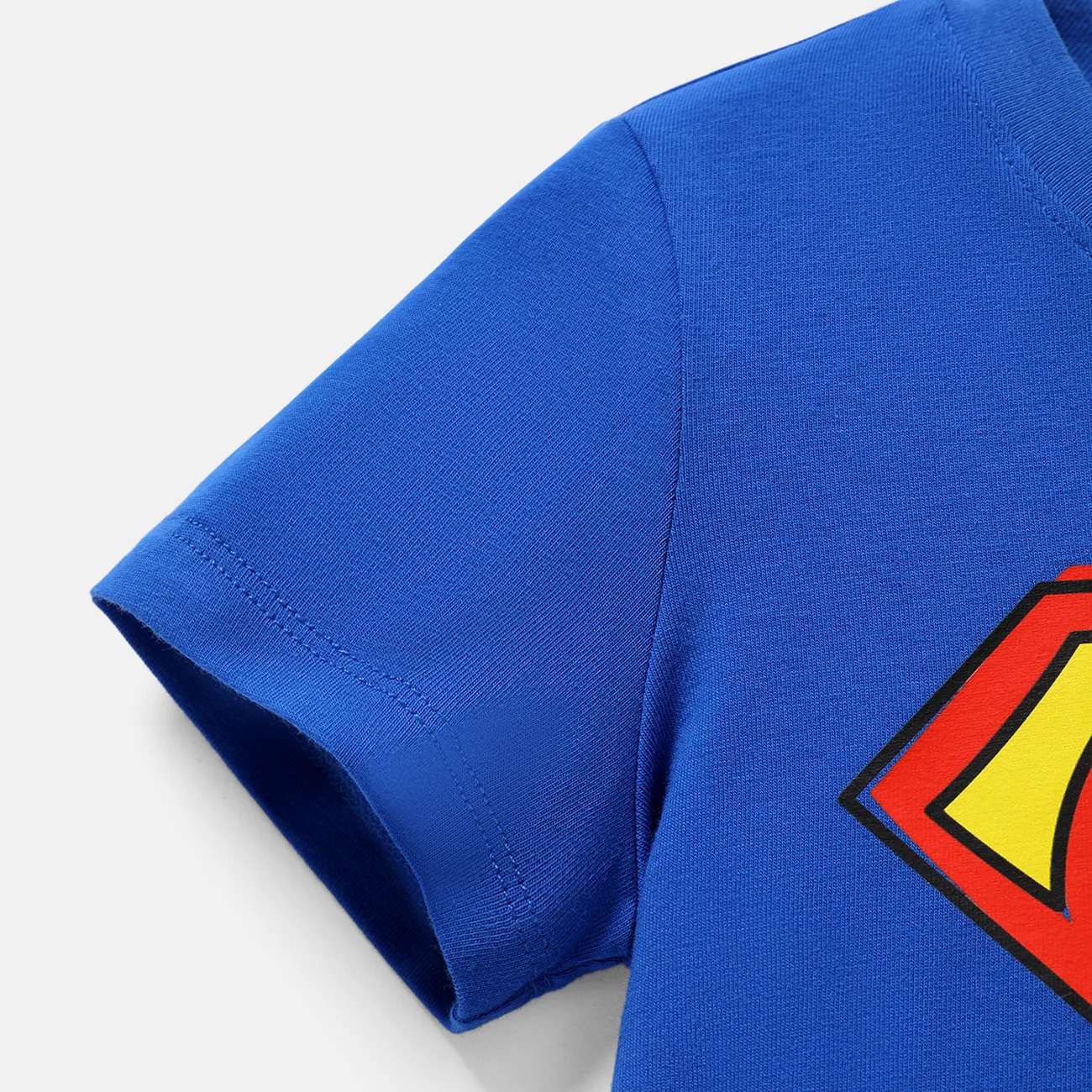 Justice League Toddler Boy Logo Print Short-sleeve Cotton Tee Blue big image 1