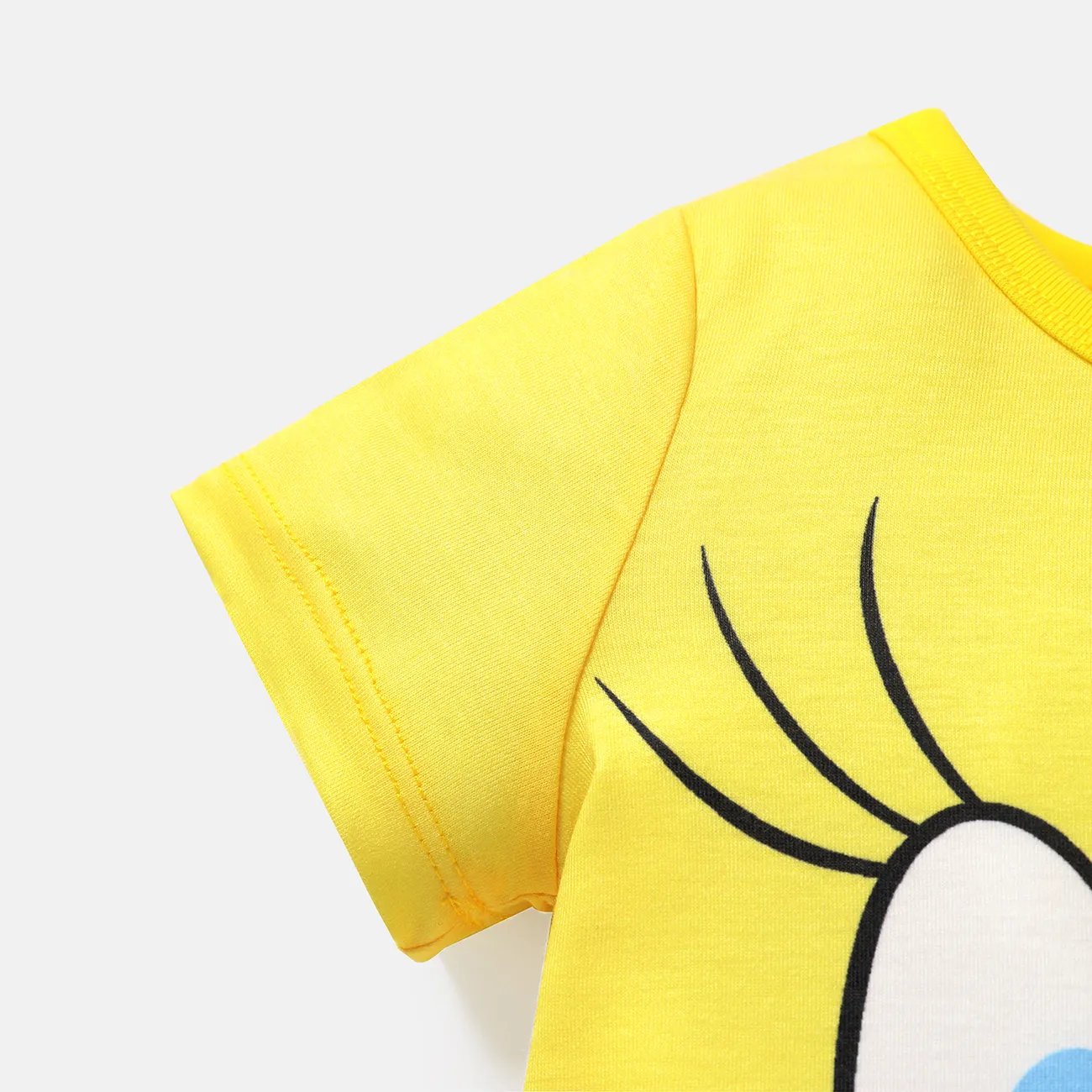 Looney Tunes 嬰兒 女 多種動物 休閒 短袖 連身衣 黃色 big image 1