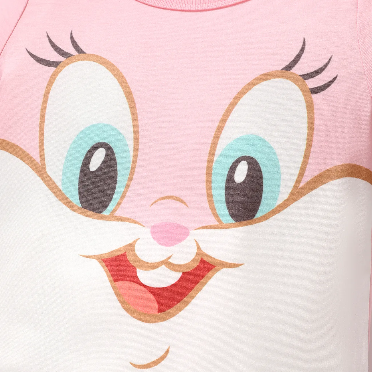 Looney Tunes 復活節 嬰兒 女 多種動物 休閒 短袖 連身衣 粉色 big image 1