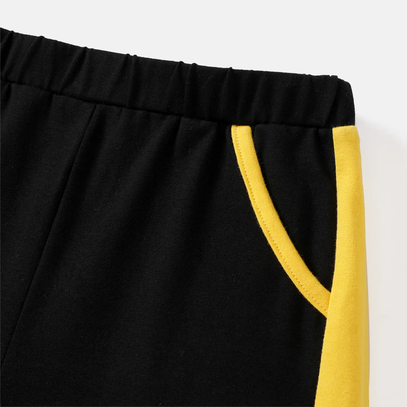 Batman 2pcs Kid Boy Cotton Tank Top and Colorblock Shorts Set Yellow image 4