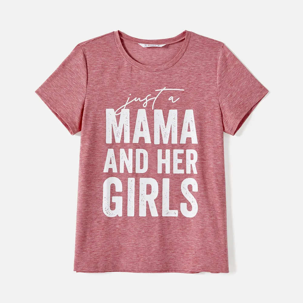 Mommy and Me Short-sleeve Letter Print Tee  big image 9