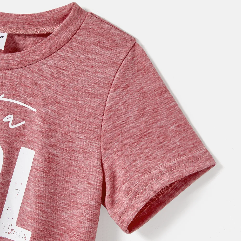 Mommy and Me Short-sleeve Letter Print Tee big image 8