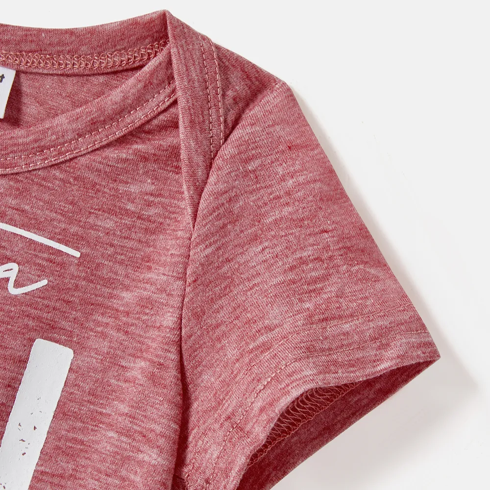 Mommy and Me Short-sleeve Letter Print Tee big image 3