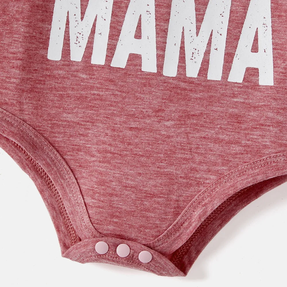 Mommy and Me Short-sleeve Letter Print Tee big image 5