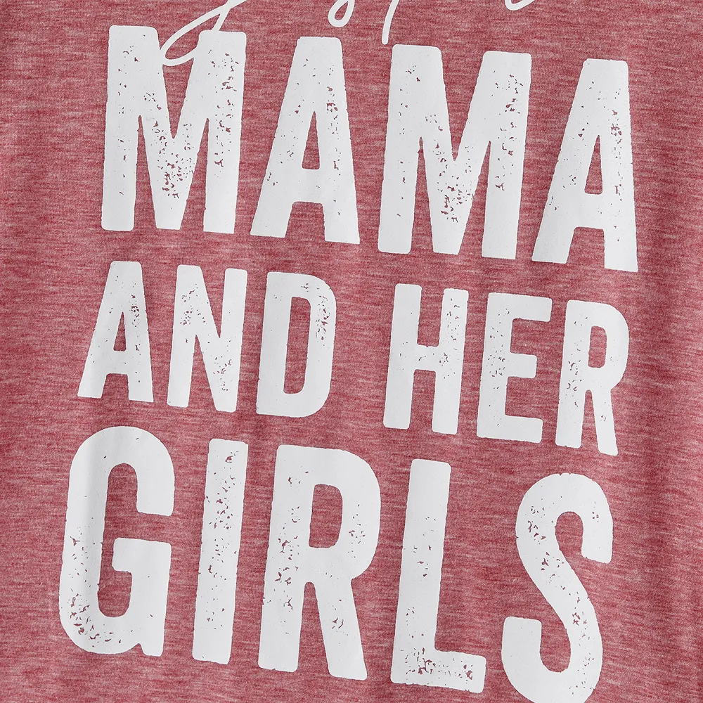 Mommy and Me Short-sleeve Letter Print Tee big image 11