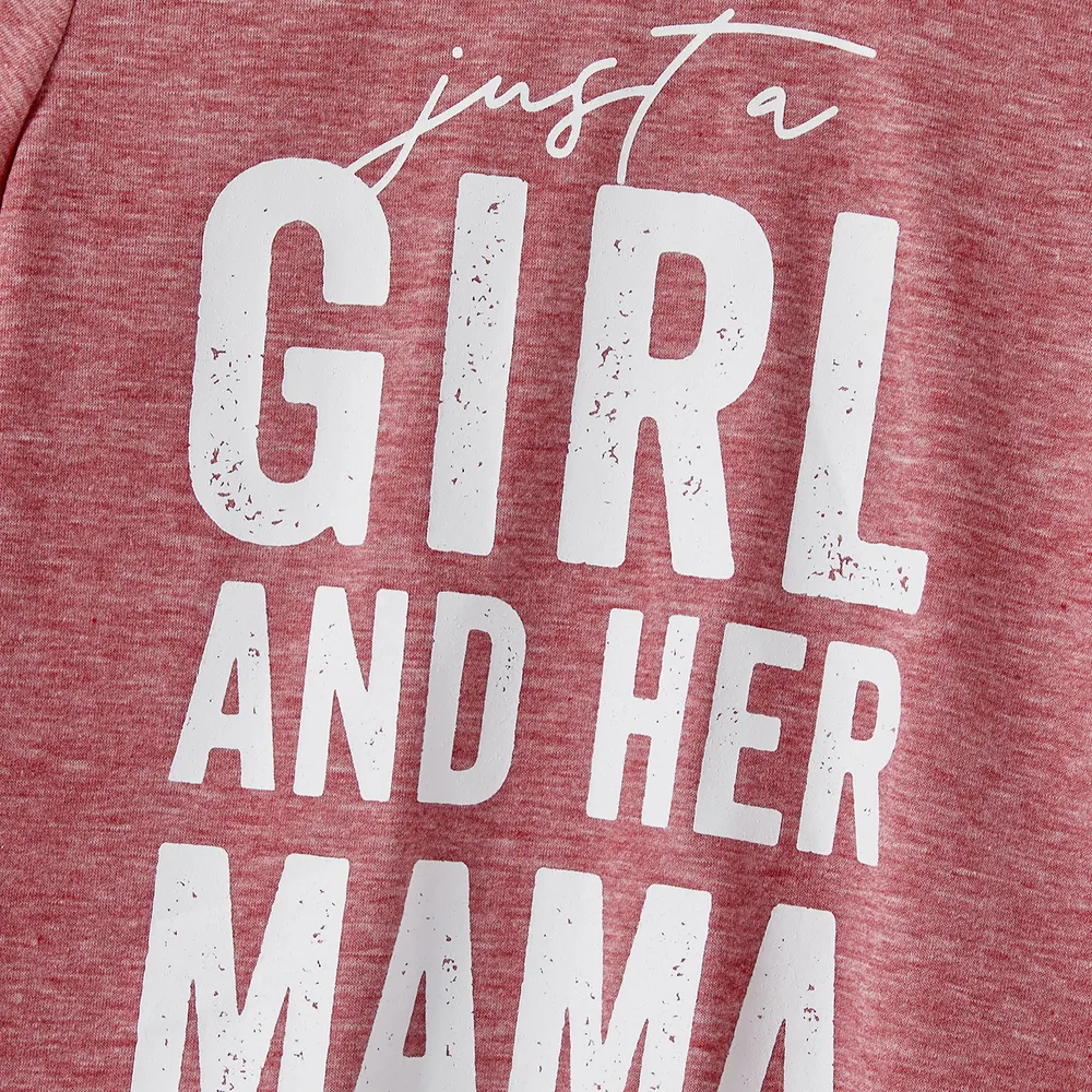 Mommy and Me Short-sleeve Letter Print Tee  big image 4