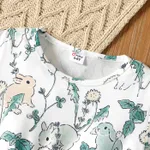 Kid Girl Rabbit Print/Ribbed Short-sleeve Dress  image 5
