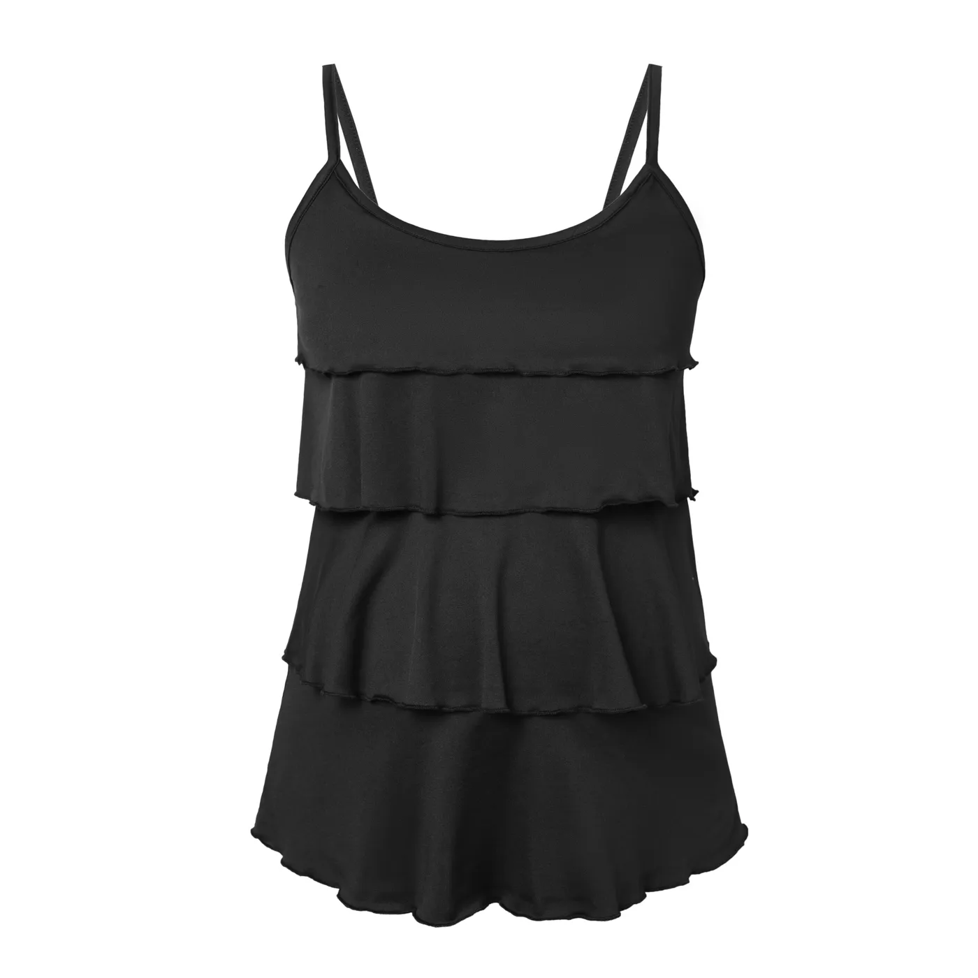 

Nursing Ruffle Trim Layered Cami Top