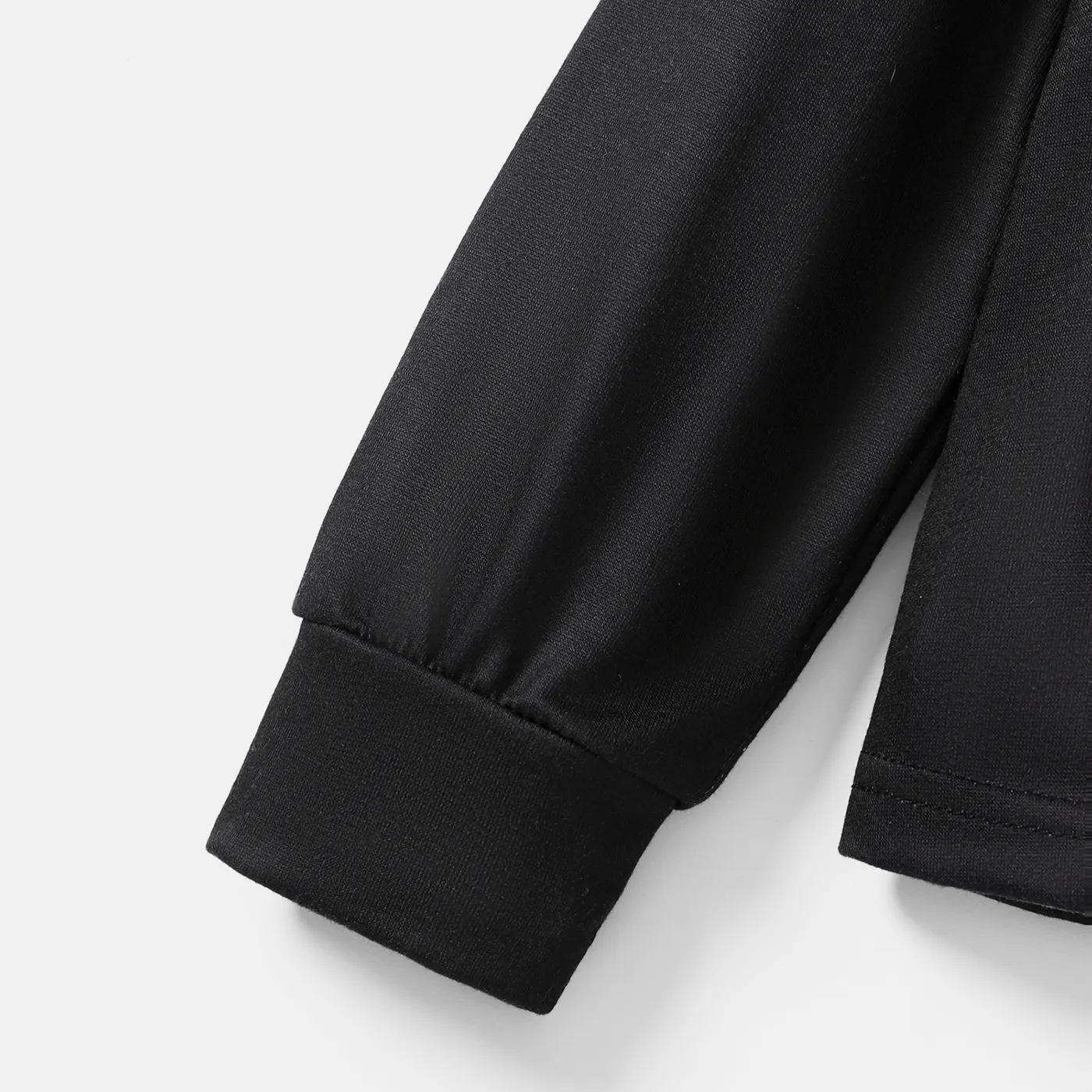 L.O.L. SURPRISE! 2pcs Kid Girl Character Print Black Sweatshirt and Bowknot Design Houndstooth Skirt Set Black image 6