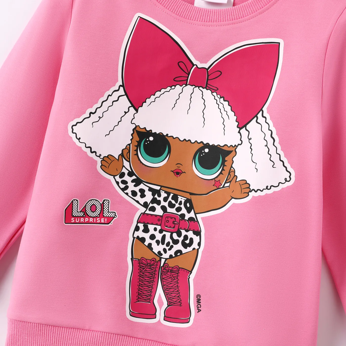 L.O.L. SURPRISE! Toddler Girl Character Print Cotton Pullover Sweatshirt Hot Pink image 2