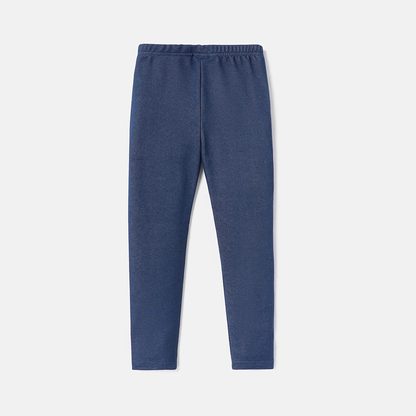 Kid Girl 100% Cotton Elastic Denim Leggings Blue
