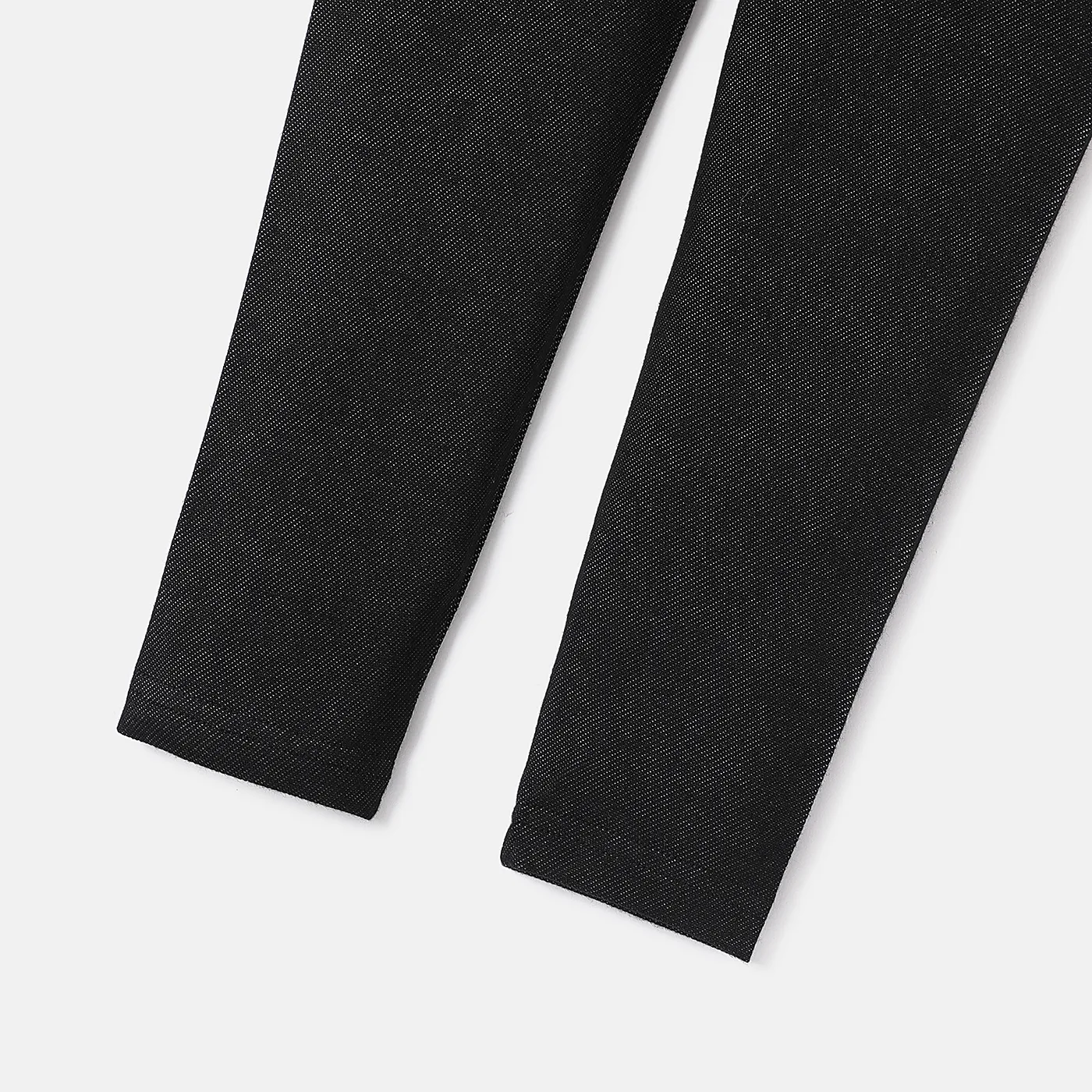 Kid Girl 100% Cotton Elastic Denim Leggings Black image 4