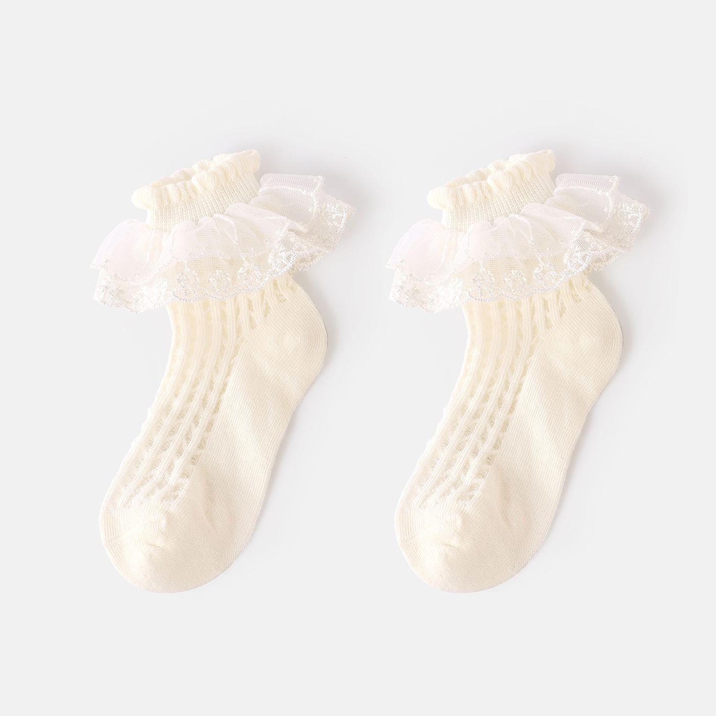 

Baby / Toddler / Kid Lace Trim Mesh Thin Socks