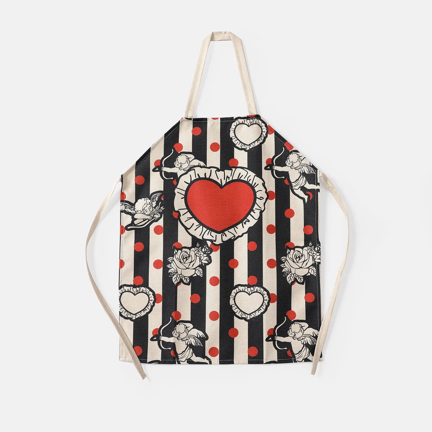 

Cupid & Heart Print Apron for Mom and Me (Pattern Position Random)