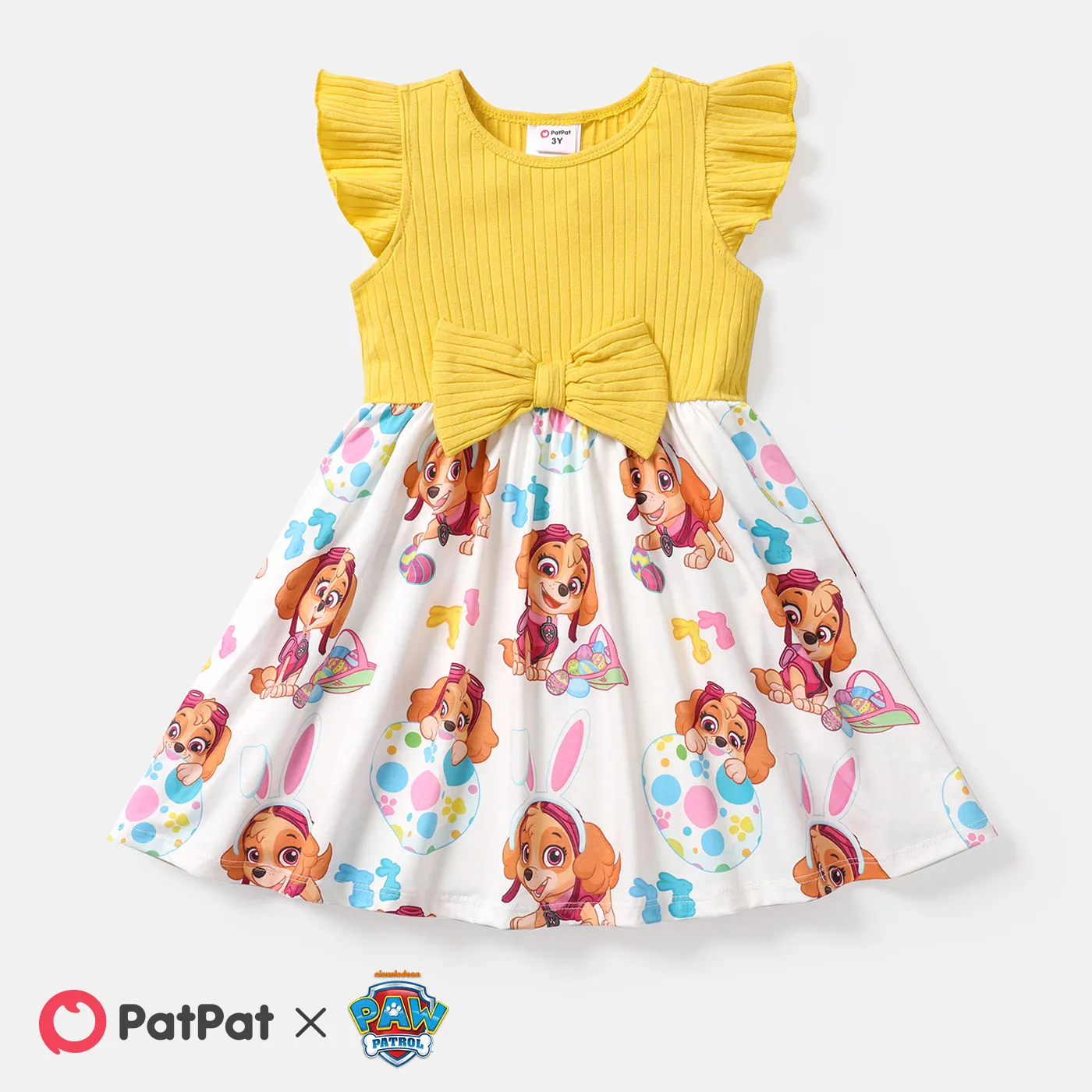

PAW Patrol Toddler Girl Naia Bowknot Design Flutter-sleeve Dress