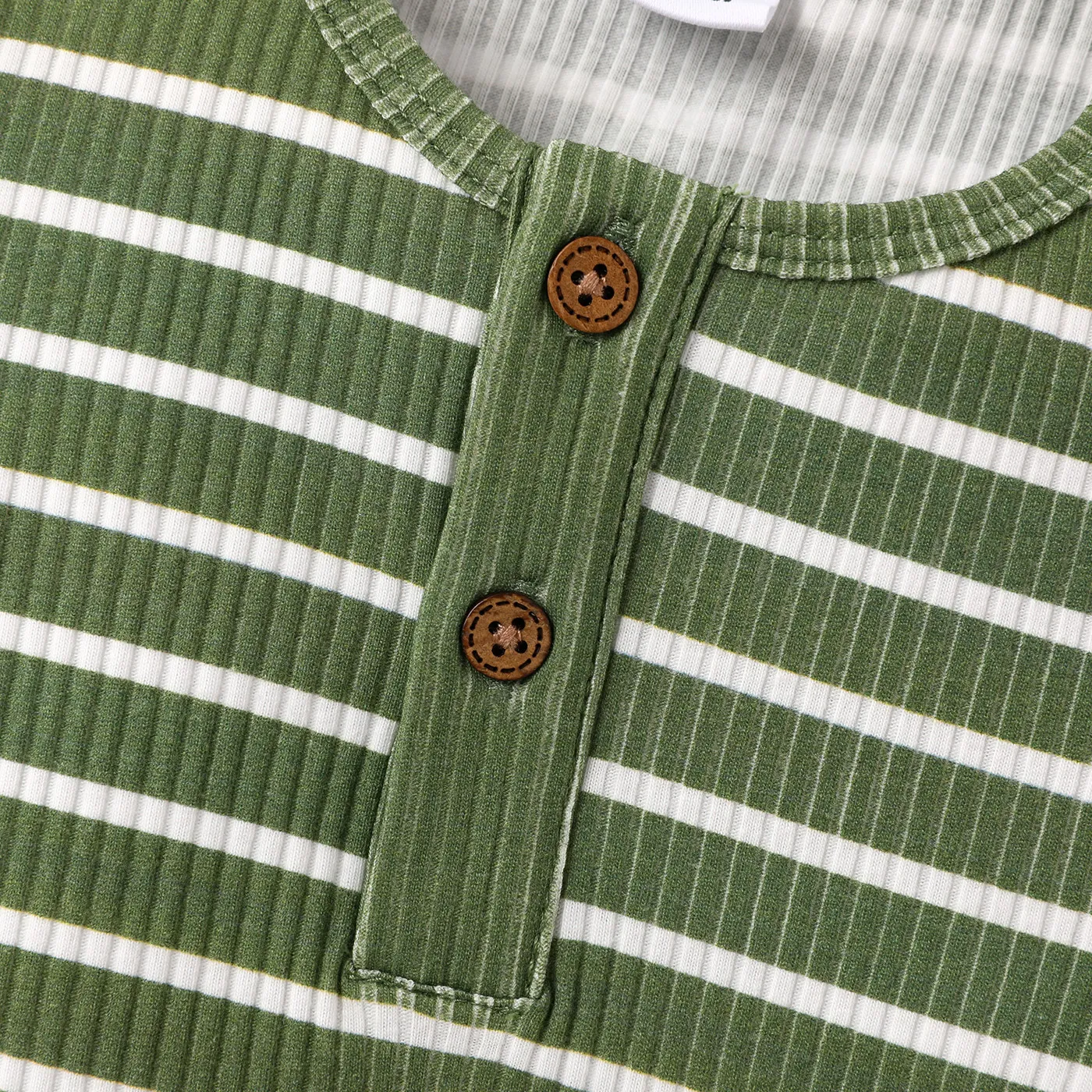 Baby Girl Cotton Ribbed Striped Short-sleeve Tee  image 5