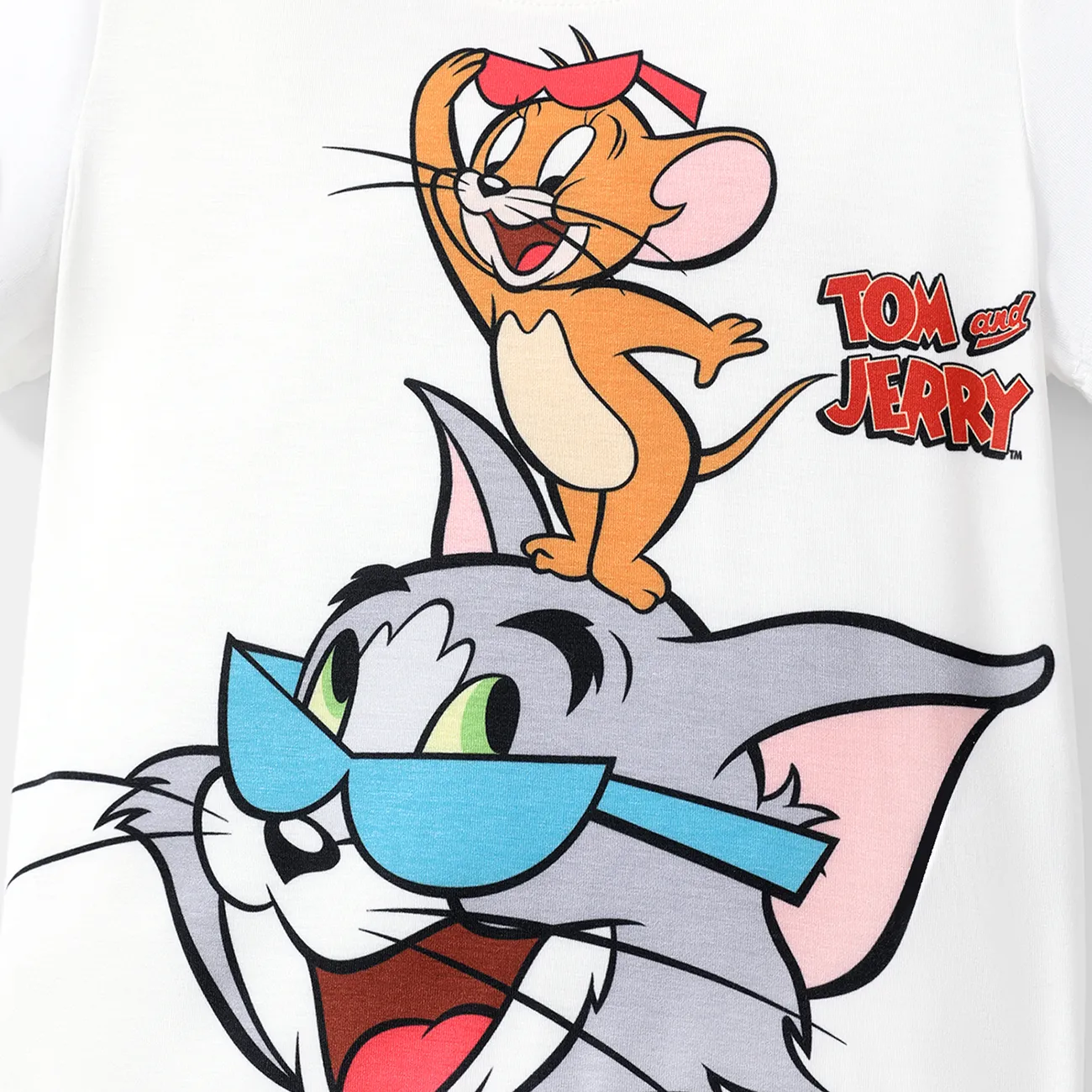 Tom and Jerry Look de família Dia da Mãe Gato Manga curta Conjuntos de roupa para a família Tops Multicolorido big image 1