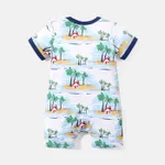 Baby Boy 100% Cotton Short-sleeve Allover Coconut Tree Print Romper  image 2