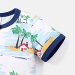 Baby Boy 100% Cotton Short-sleeve Allover Coconut Tree Print Romper  image 4