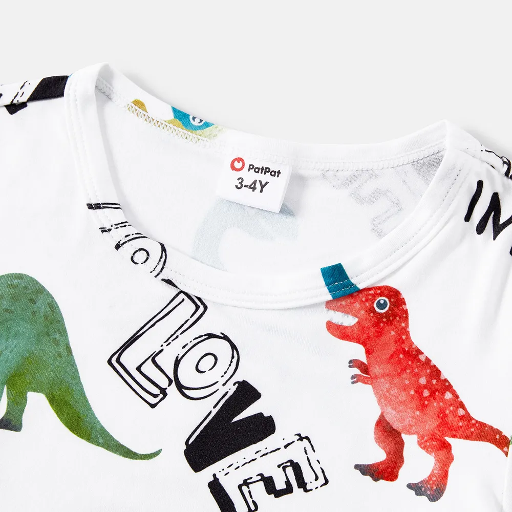 Look per tutta la famiglia Dinosauro Manica corta Coordinati per tutta la famiglia Set big image 10